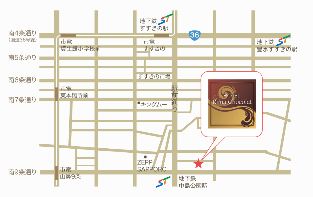 ［MAP］HOTEL Rima Chocolat-リマ･ショコラ-